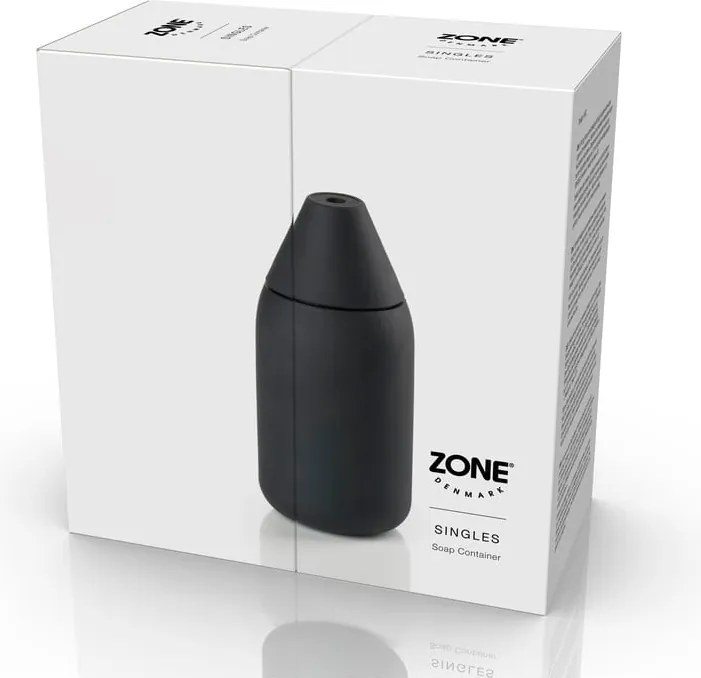 Čierny silikónový dávkovač mydla 300 ml Singles – Zone