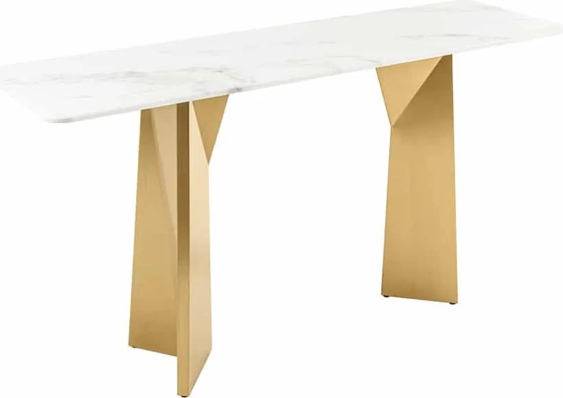Dizajnová konzola Napayshni 140 cm biela