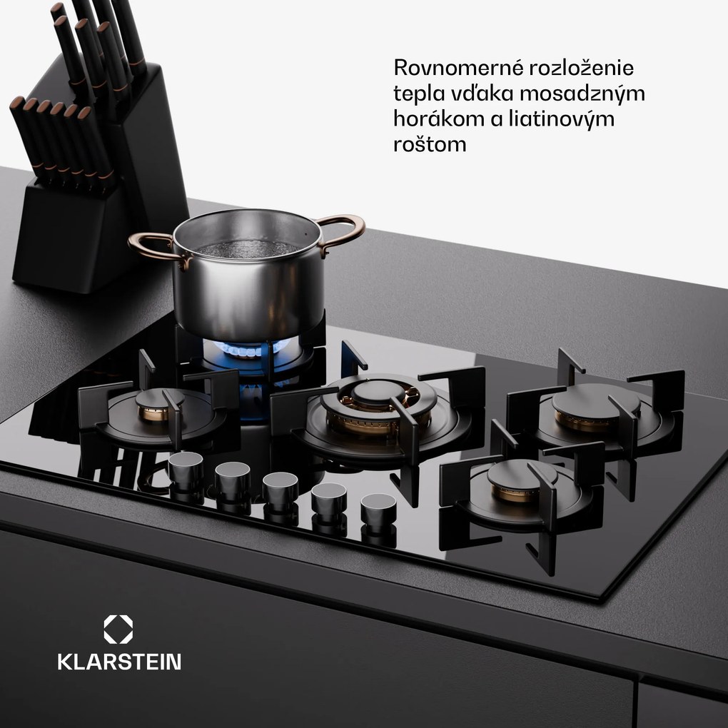 Klarstein Goldflame 5 samostatná plynová varná doska s 5 horákmi