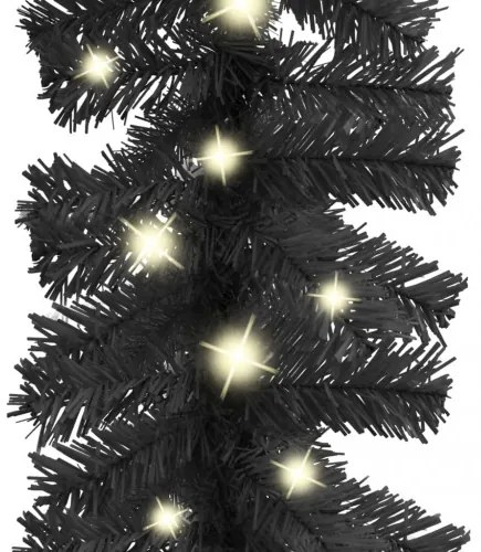 vidaXL Vianočná girlanda s LED svetielkami 10 m čierna-