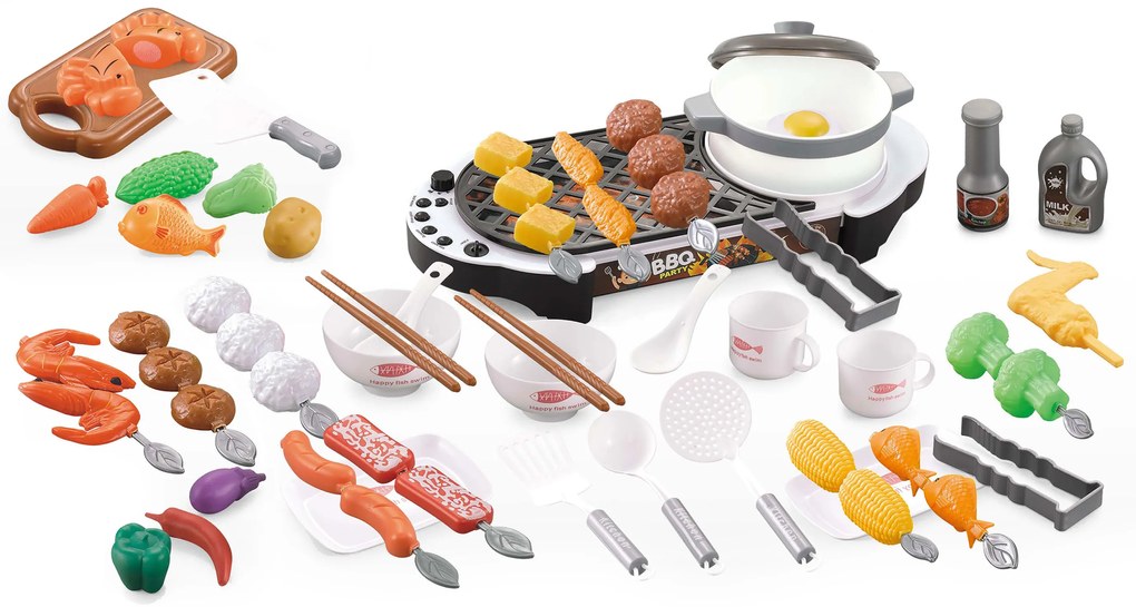 MULTISTORE Detský grilovací set 69 dielov so svetlom a zvukom