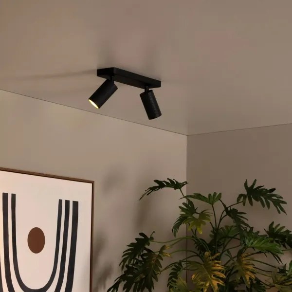 Lucide 09939/02/30 - Bodové svietidlo CLUBS 2xGU10/40W/230V čierna