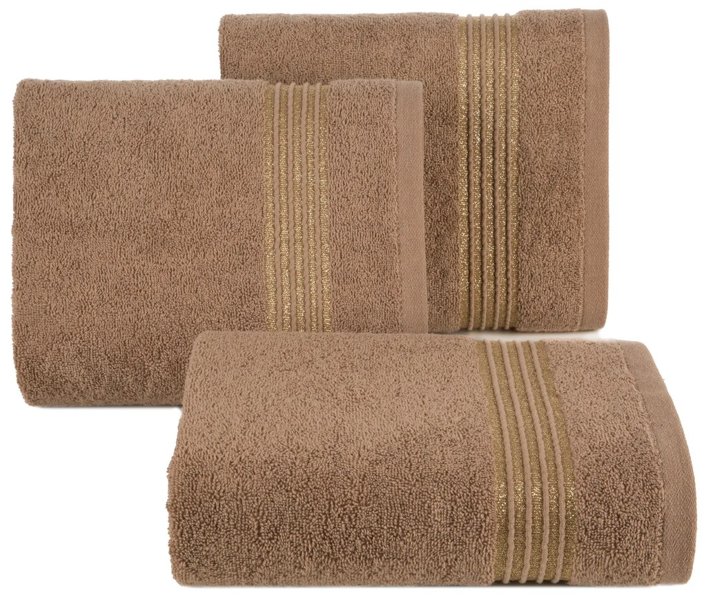 BAVLNENÝ UTERÁK LILA 30X50 CM HNEDÁ