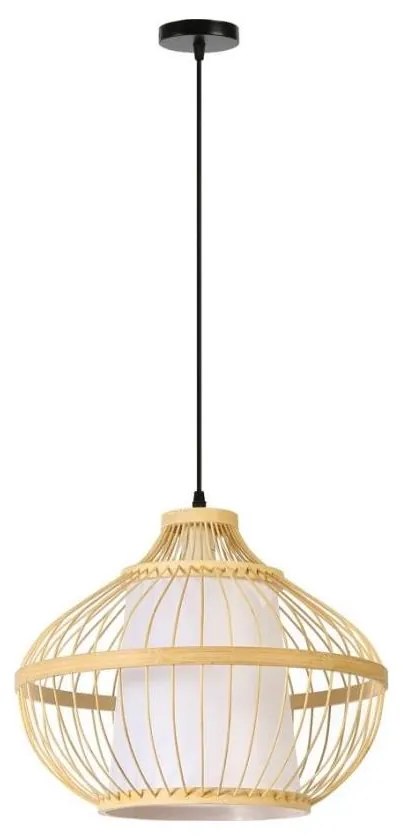 Immax 08256L - Luster na lanku PINCHOS 1xE27/40W/230V pr. 40 cm bambus