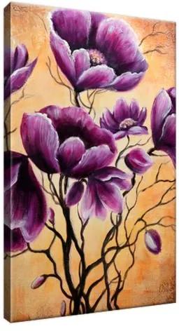 Obraz na plátne Rastúce fialové kvety 20x30cm 1506A_1S