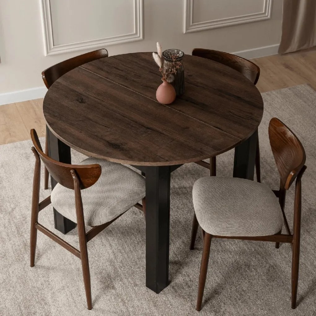 PROXIMA.store - Okrúhly rozkladací stôl HARRY FARBA: dub craft