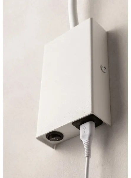 Redo 01-2754 - LED Flexibilná lampička WALLIE LED/3W/230V USB CRI 90 biela