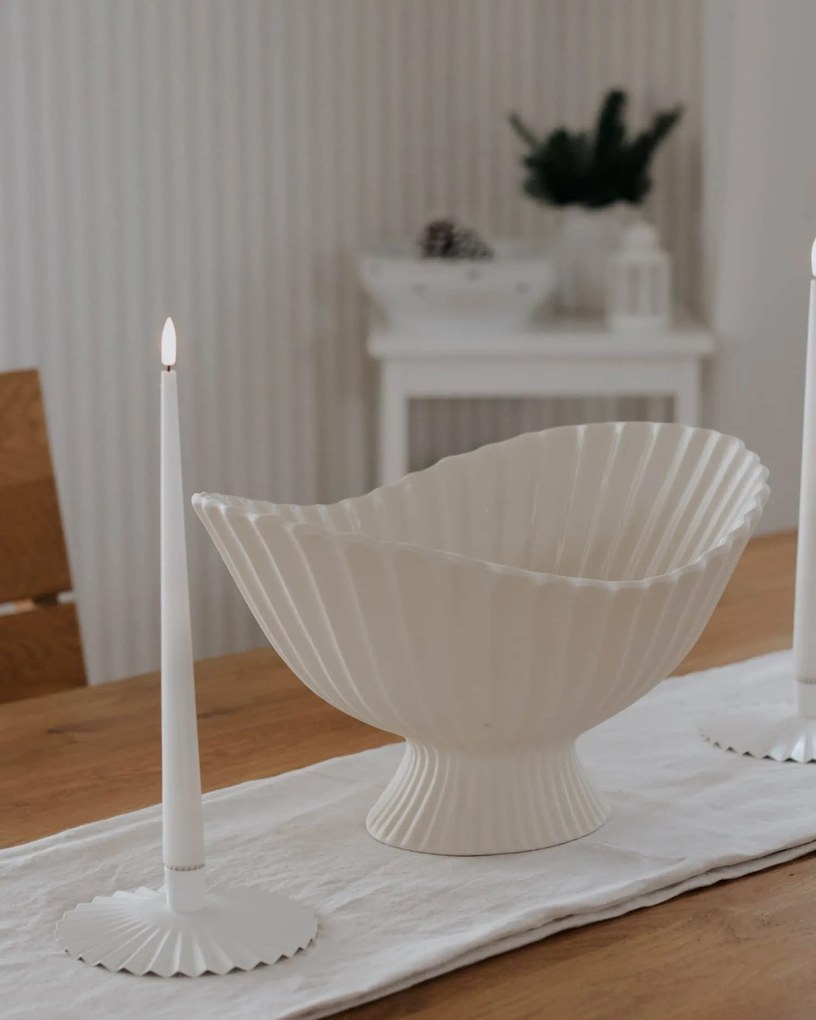 ferm Living Misa na ovocie Fountain kamenina biela 41 x 24 cm