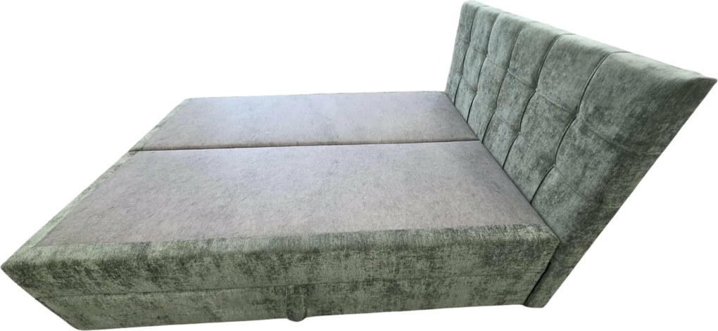 Čalúnená posteľ boxspring DIRELIS VIBE 180x200 cm tmavozelená Matrac: Bonell pružinová matrac