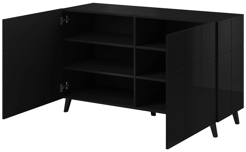 Cama Čierna komoda Reja 2D