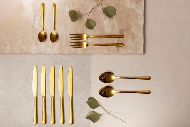 Súprava príborov B2LUGANO zlatá 24 ks 854267