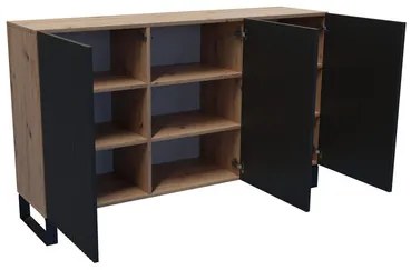 Komoda Remo Dub artisan/čierna