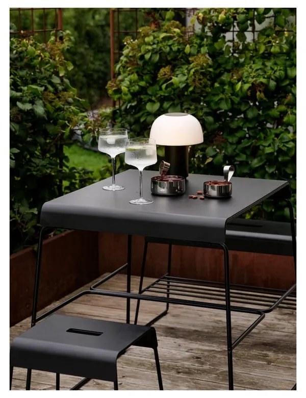 Čierna kovová stolička A-Stool – Zone