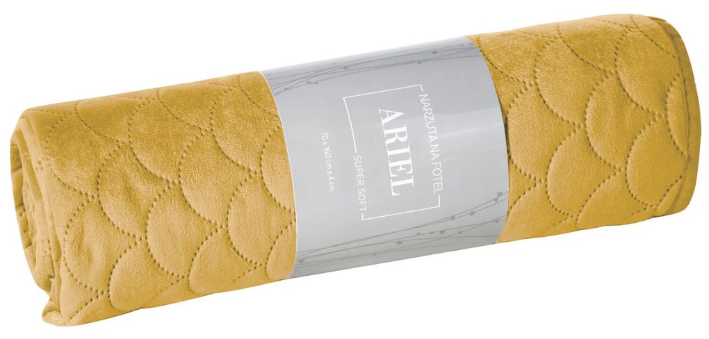 PREHOZ NA KRESLO ARIEL 70X160 CM HORČICOVÝ