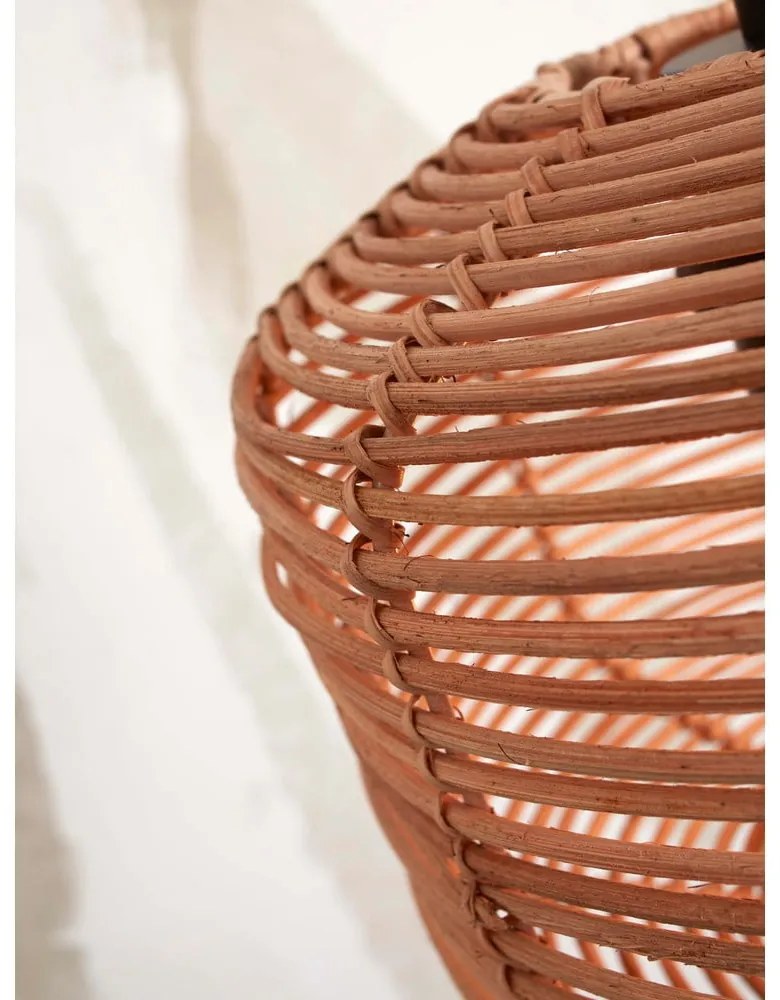 Stojacia lampa s ratanovým tienidlom v prírodnej farbe (výška 150 cm) Tanami – Good&amp;Mojo