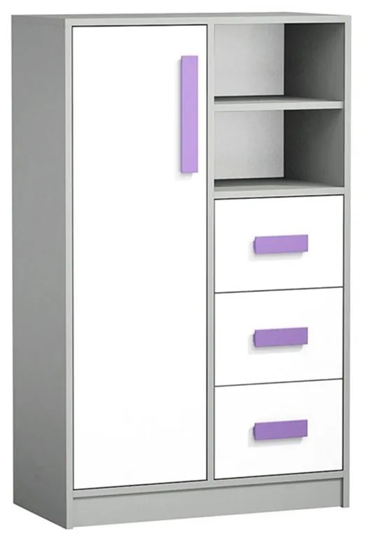 Komoda Tigi TG05, Farby: antracit / biely + zelená