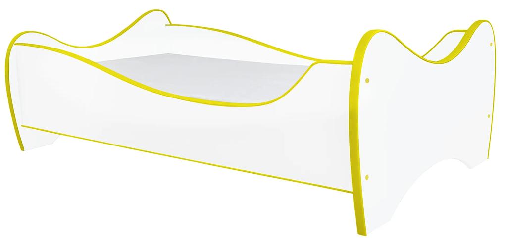 TOP BEDS Top Beds Detská posteľ MIDI HIT 140x70 matrac žltá