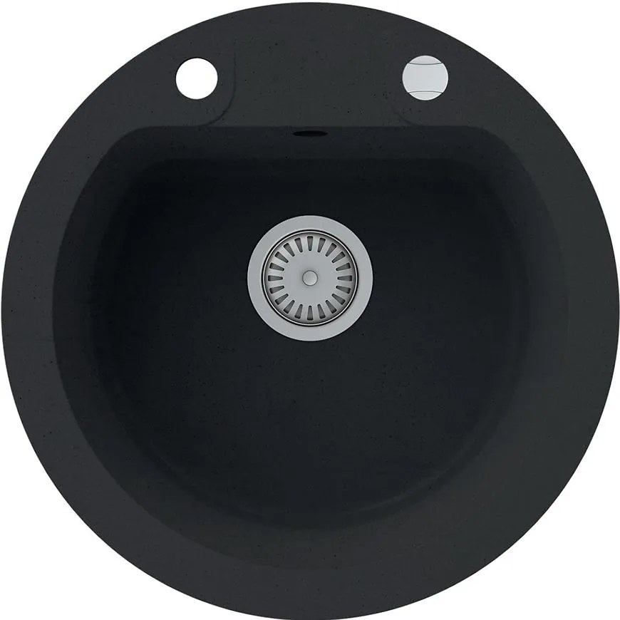 Granitový drez 1K 510x510 čierna