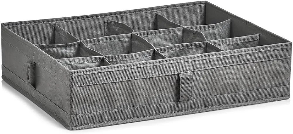 Organizér na spodnú bielizeň, 12 priehradiek 44x34x11, sivý NON-W