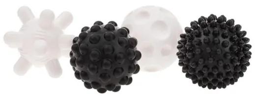 AKUKU Sada senzorických hračiek Akuku balóniky 4ks 6 cm čiernobiele