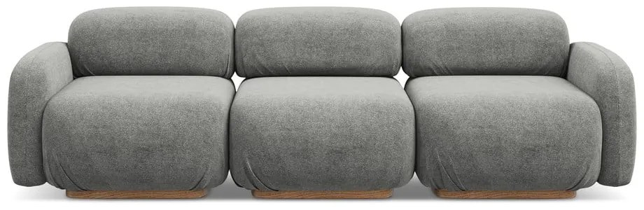 Sivá pohovka z textílie buklé 270 cm Ailani – Makamii