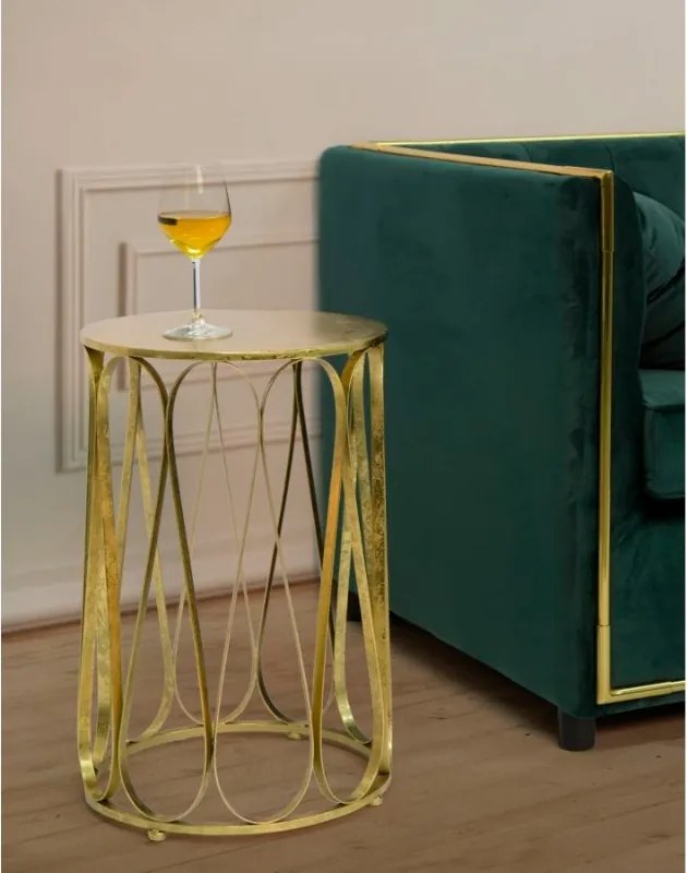 Dizajnový odkladací stolík Sakuruta 37 cm zlatý