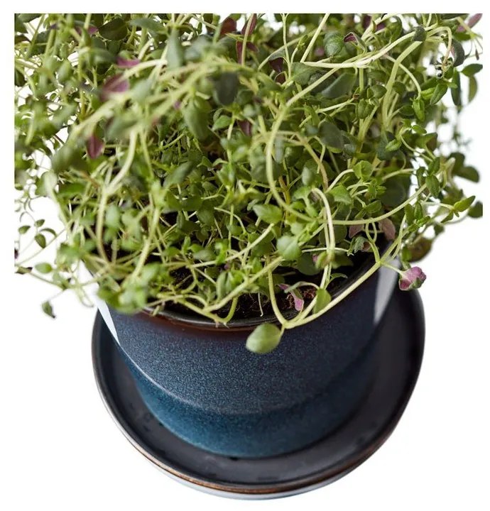 Kameninový obal na kvetináč ø 10 cm Gastro Dark Blue/Black – Bitz