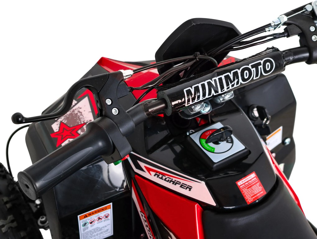 Ramiz Štvorkolka na batérie HIPERFECT Červená 35km/h + 1000W motor + Nafukovacie kolesá + Nastavenie sedadla