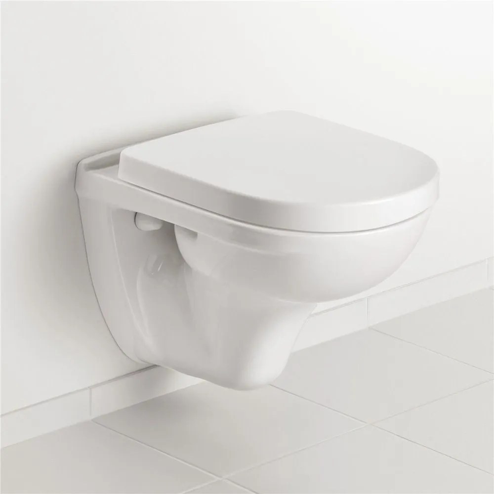 VILLEROY &amp; BOCH O.novo Compact závesné WC s hlbokým splachovaním bez vnútorného okraja, 360 x 490 mm, biela alpská, 5688R001