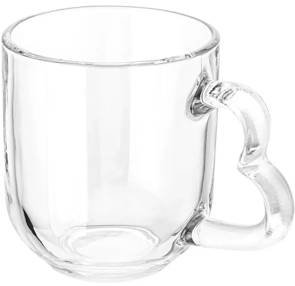 Altom Sada sklenených hrnčekov Heart, 310 ml, 6 ks