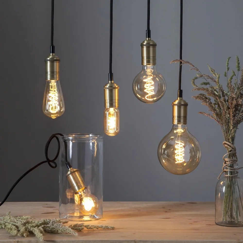 Teplá biela filamentová stmievateľná žiarovka E27, 3 W Spiral Filament – Star Trading