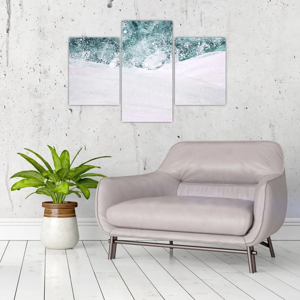 Obraz - Tyrkysová abstrakcia (90x60 cm)