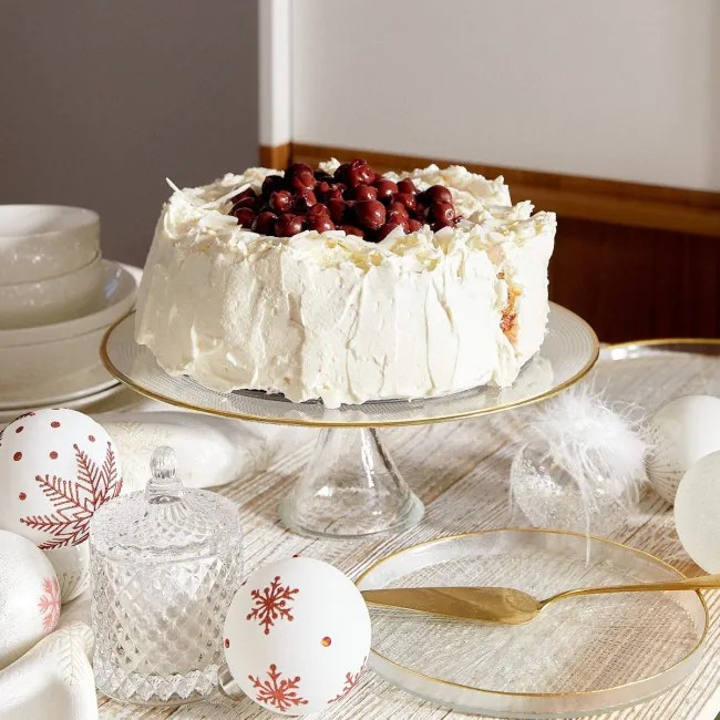 Dezertný tanier MONZE so zlatým okrajom 862071