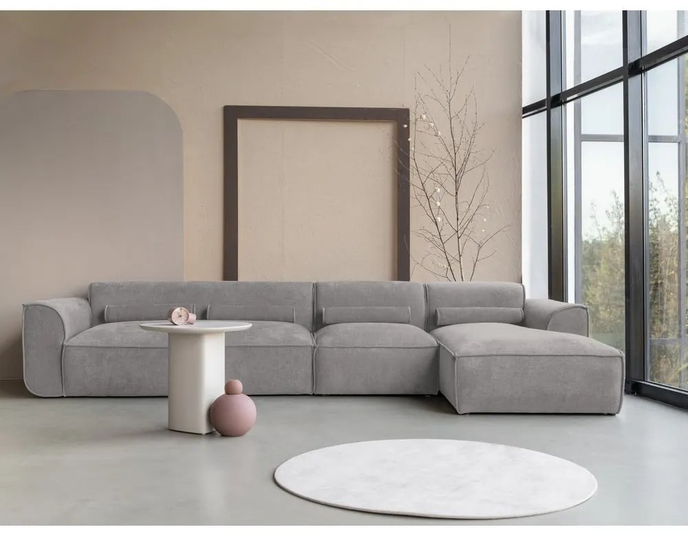 Svetlosivá rohová pohovka (pravý roh) Flex Felix – Miuform