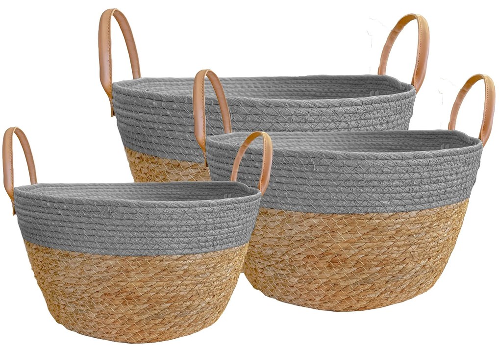 Tutumi Tutumi, sada prírodných kôšov Boho 3ks 223K16, hnedá-šedá, HOM-02810