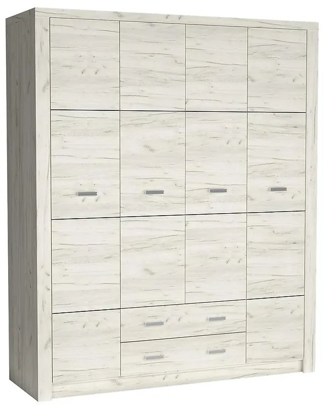 Skriňa Indianapolis I18 4D kraft biela