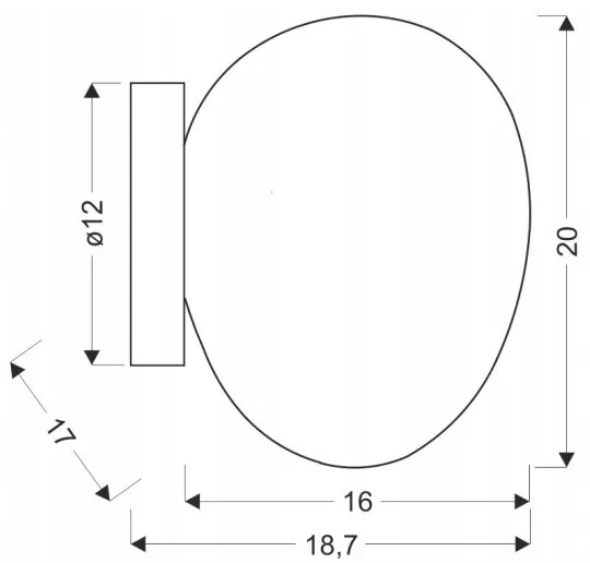 Nástenné svietidlo STONES 1xE27/40W/230V
