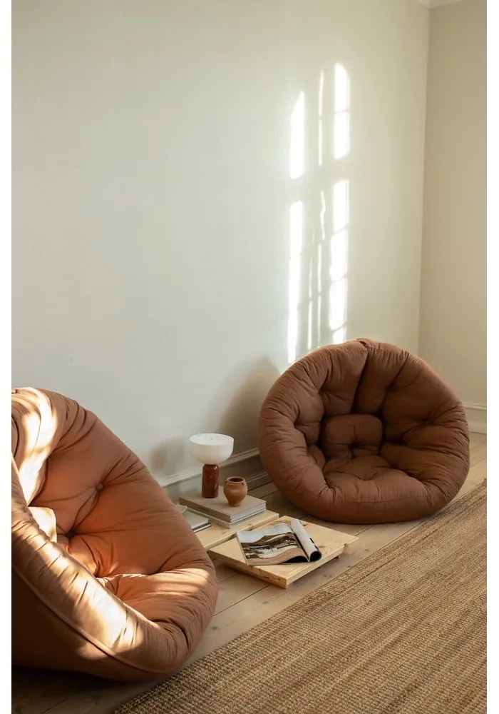 Rozkladacie kreslo s ľanovým poťahom Karup Design Nido Linen