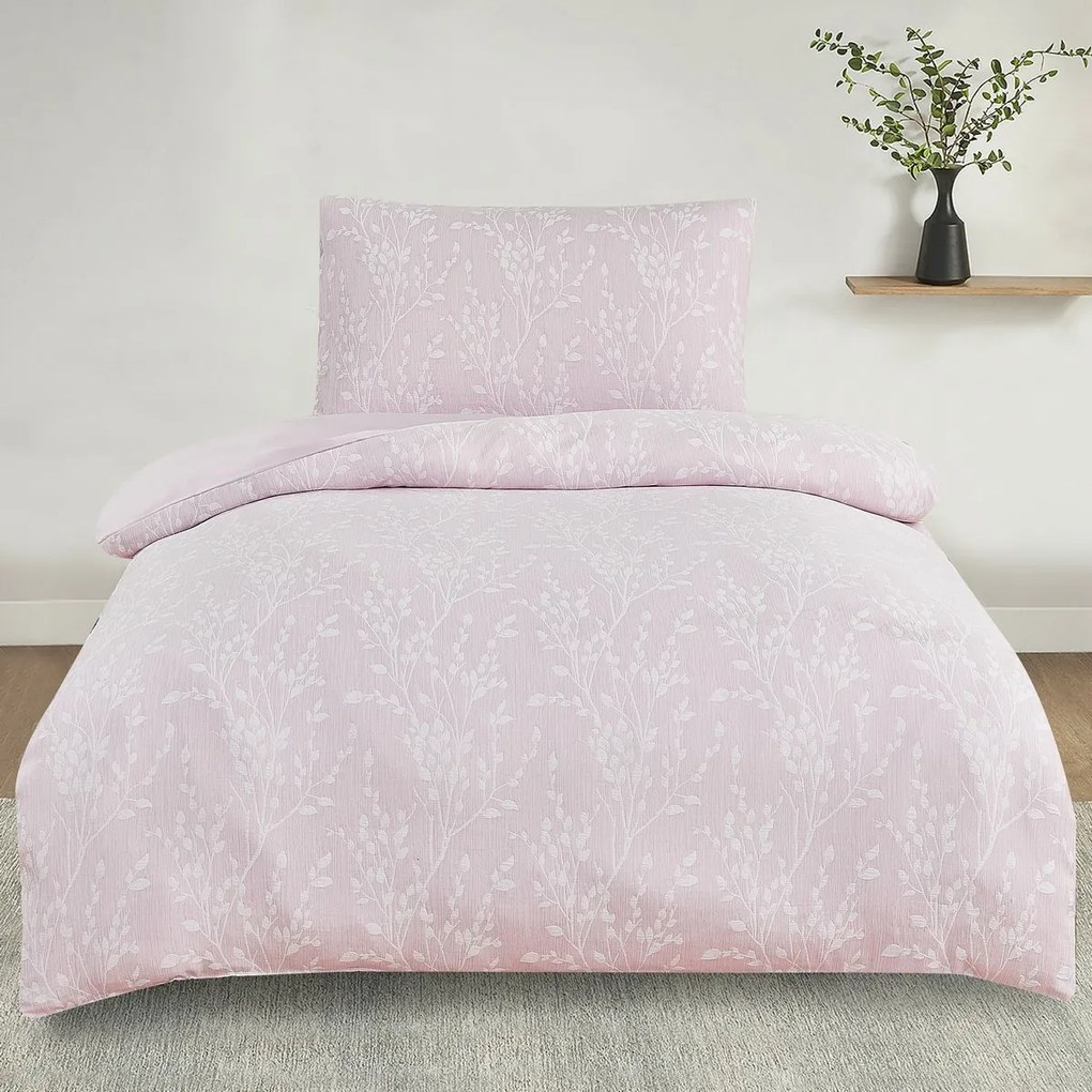 Žakárové obliečky Boston ružová, 140 x 200 cm, 70 x 90 cm