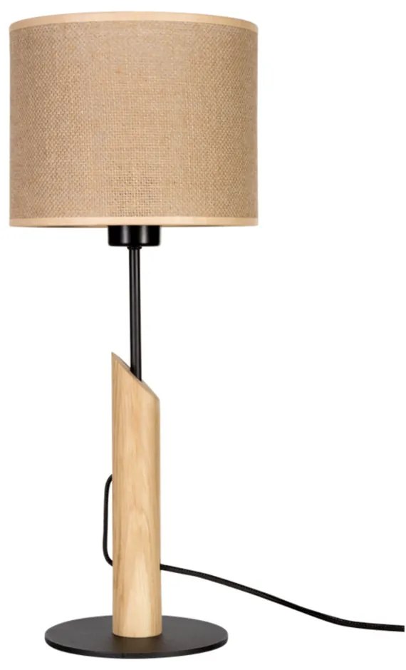 Stolová lampa Colette Juta 1xE27 Max.40W Olejovaný dub/čierna/béžová
