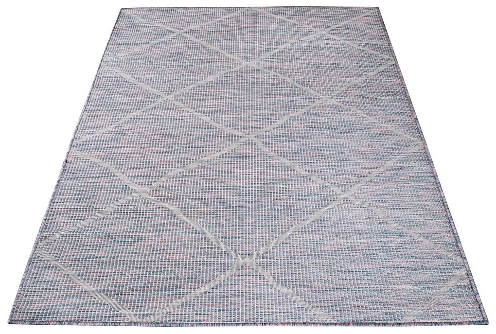 Dekorstudio Šnurkový koberec PALM 3075 - ružovomodrý Rozmer koberca: 80x150cm