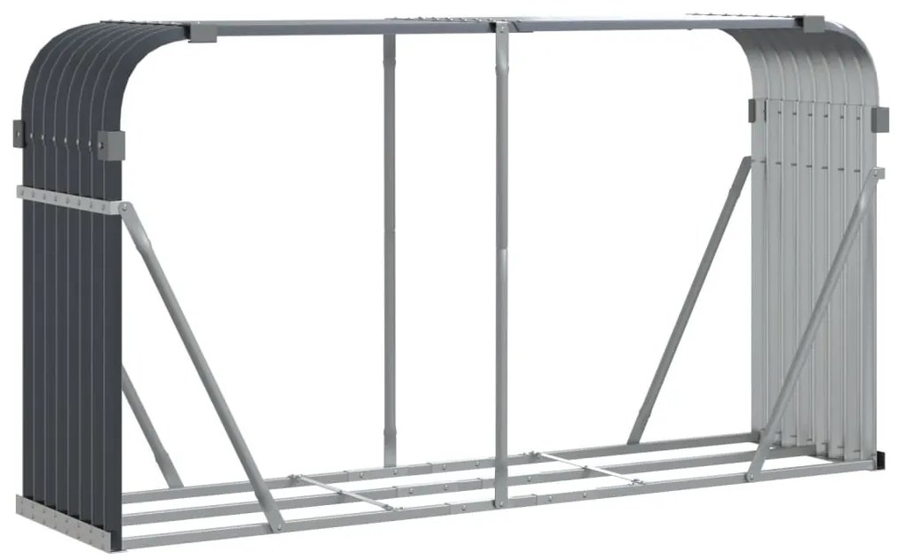 Držiak na polená antracitový 180x45x100 cm pozinkovaná oceľ