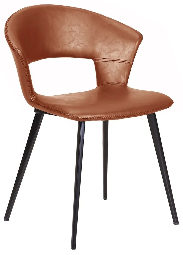 TORA čalúnená stolička cognac