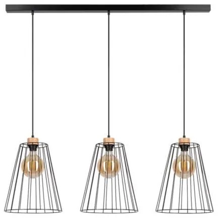 Spot-Light DO19319304 - Luster na lanku ORAZIO 3xE27/60W/230V borovica