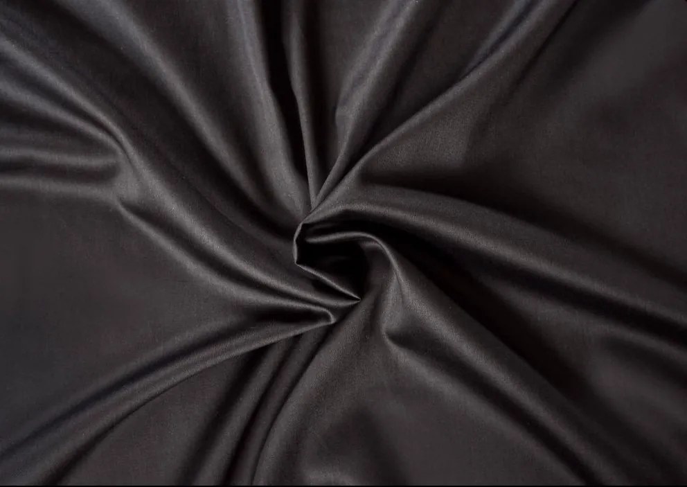 Saténové prestieradlo s gumou čierne 140x200 cm