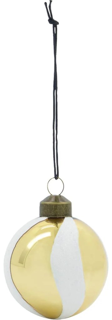 House Doctor Vianočná ozdoba Twister White Gold – set 4 ks