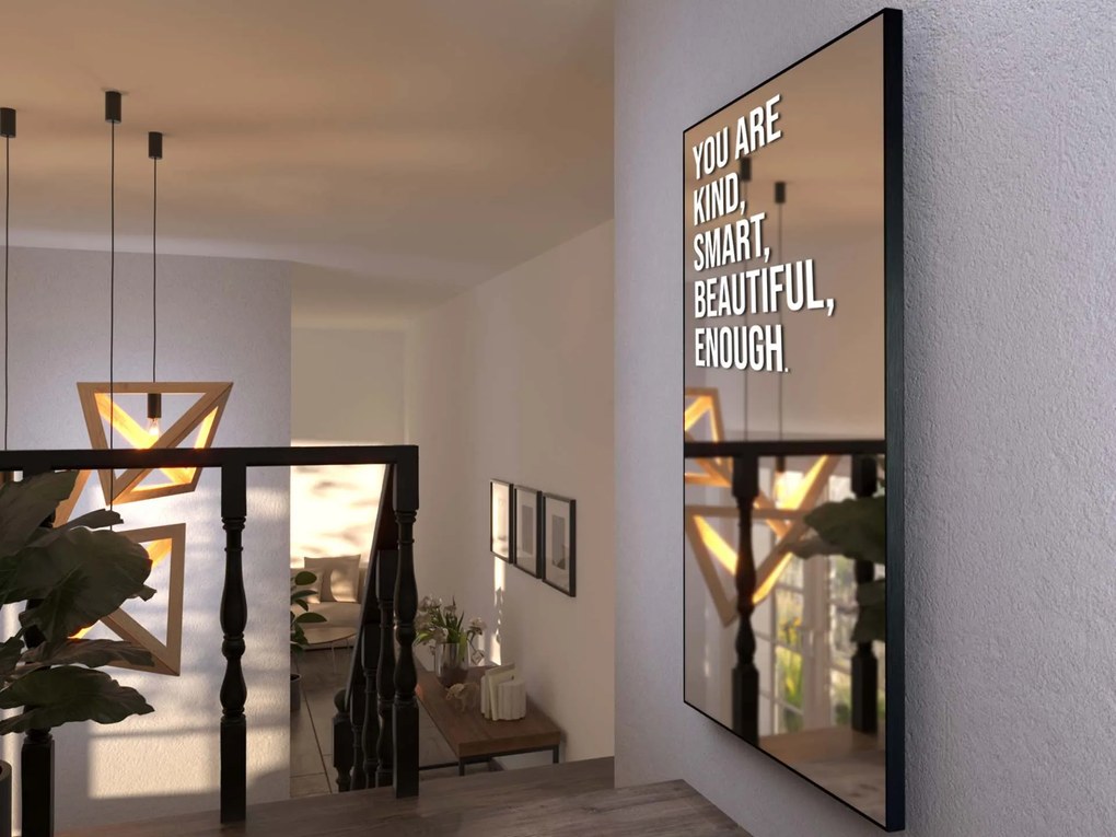 Nálepka na zrkadlo S23 – You are kind, smart, beautiful, enough.