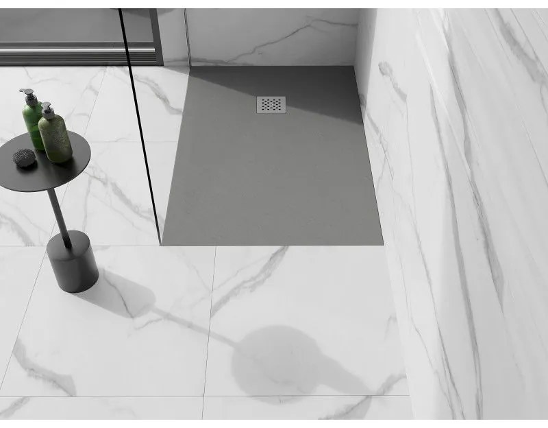 Mexen Stone+, obdĺžniková vanička z minerálneho kompozitu 100 x 70 cm, šedá-betónová, 44617010