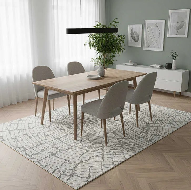 TZ Sivý obdĺžnikový koberec Strado Polo Star so vzorom dreva Rozmer: 140x200 cm