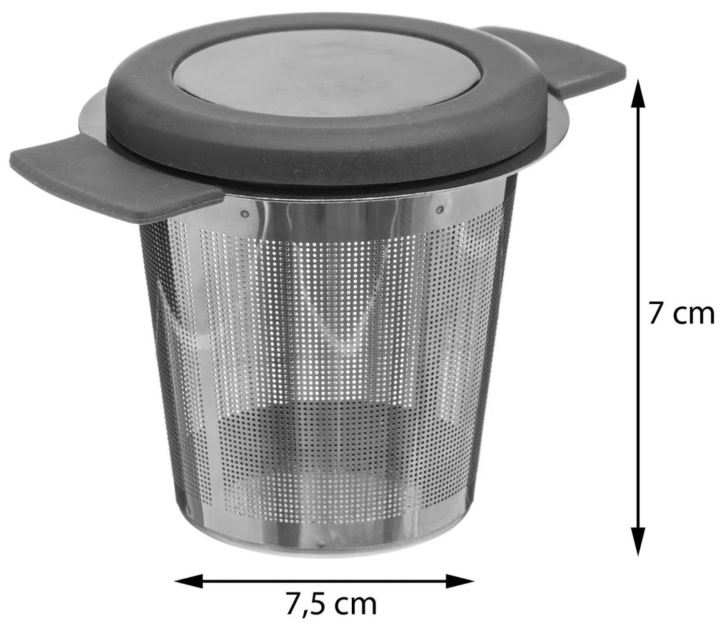 Kovový infuzér Bill Grey, 7,5x7 cm